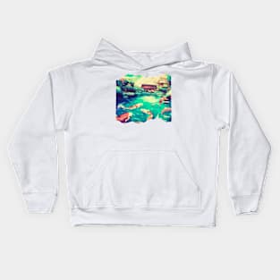 Koi Pond Art Kids Hoodie